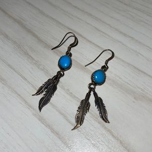 Turquoise sterling silver earrings